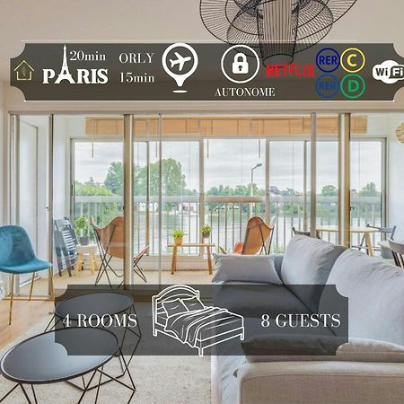 Appart'Hotel Luminous Vue Seine- Paris 15Min Juvisy-sur-Orge Kültér fotó