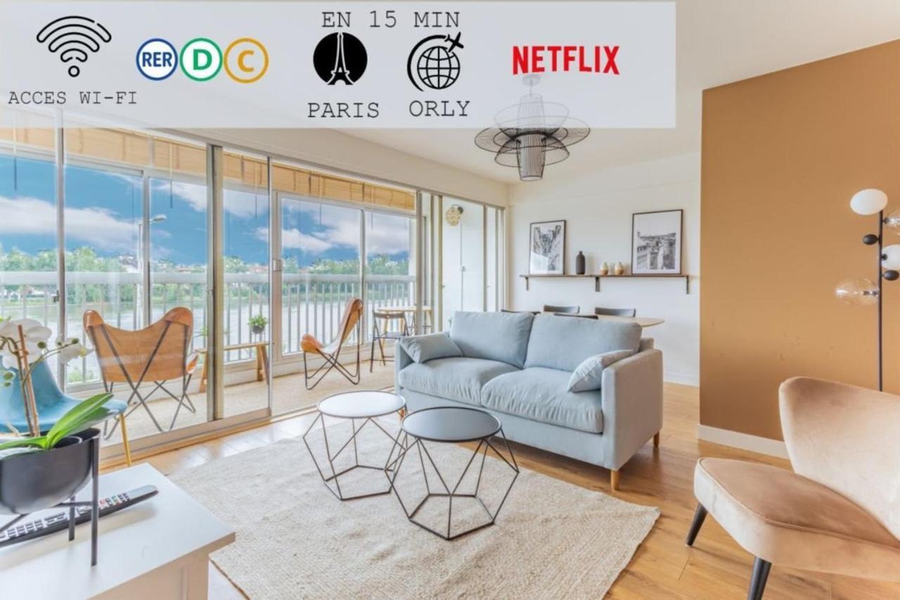Appart'Hotel Luminous Vue Seine- Paris 15Min Juvisy-sur-Orge Kültér fotó